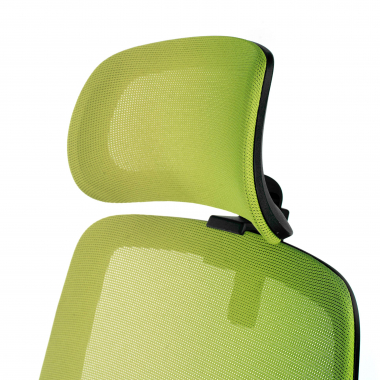 cadeira de escritorio verde argos malha mesh bracos fixos apoio de cabeca 5