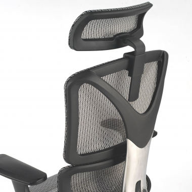 cadeira ergonomica cinza focus malha mesh bracos regulaveis 3d apoio lombar 7