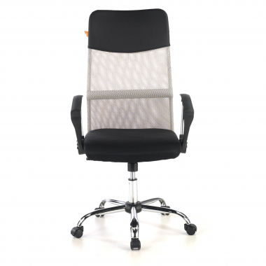 cadeira de escritorio cinza nova malha mesh bracos fixos 3