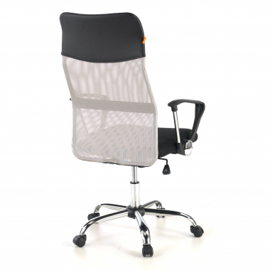 cadeira de escritorio cinza nova malha mesh bracos fixos 7