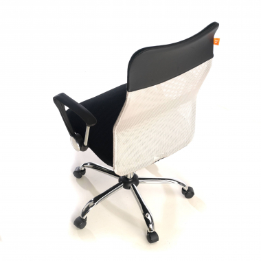 cadeira de escritorio cinza nova malha mesh bracos fixos 9