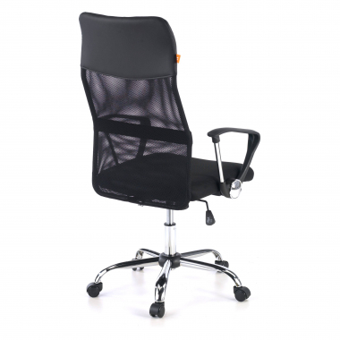cadeira de escritorio preto nova malha mesh bracos fixos 7