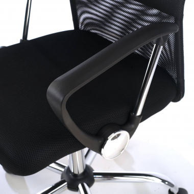 cadeira de escritorio preto nova malha mesh bracos fixos 5