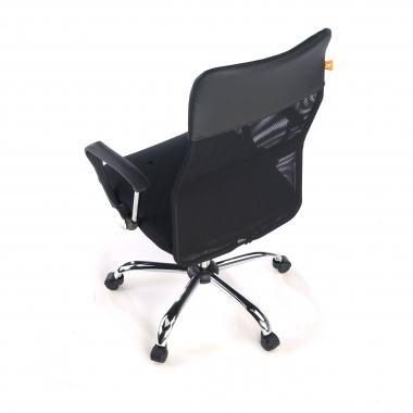 cadeira de escritorio preto nova malha mesh bracos fixos 9