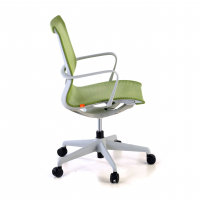 Cadeira Design Fox white, Encosto flexível, Malha