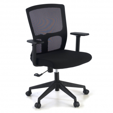 cadeira giratoria preto pivot malha mesh bracos regulaveis 1d 1