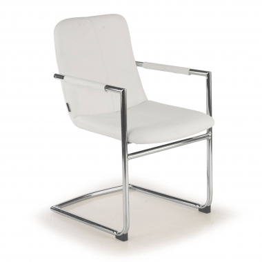cadeira sala de espera branco dallas pele sintetica bracos fixos 1