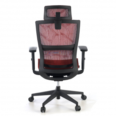cadeira ergonomica vermelho winter malha mesh bracos regulaveis 3d apoio lombar duplo apoio de cabeca 6