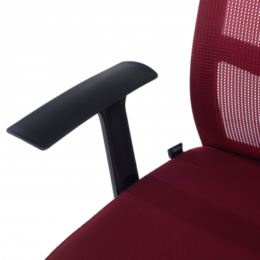 cadeira giratoria vermelho cadeira de escritorio malha mesh bracos fixos apoio lombar 7