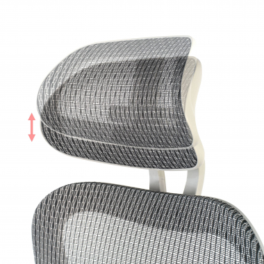 cadeira ergonomica branco cinzento estrutura branca malha mesh bracos regulaveis 3d apoio lombar duplo apoio de cabeca 10