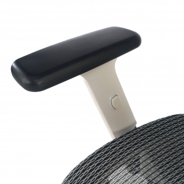 cadeira ergonomica branco cinzento estrutura branca malha mesh bracos regulaveis 3d apoio lombar duplo apoio de cabeca 7