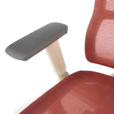 cadeira ergonomica branco vermelho estrutura branca malha mesh bracos regulaveis 3d apoio lombar duplo apoio de cabeca 6