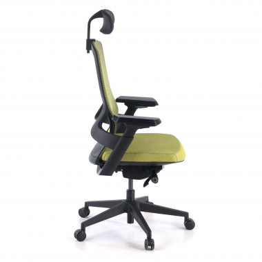 cadeira ergonomica verde wagner malha mesh bracos regulaveis 3d apoio lombar 4
