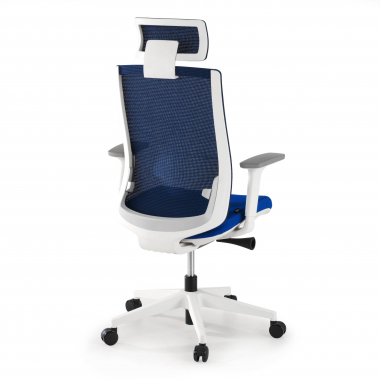 cadeira de escritorio branco azul boston malha mesh bracos regulaveis 3d apoio de cabeca 6
