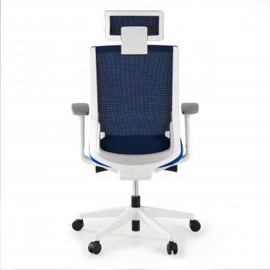 cadeira de escritorio branco azul boston malha mesh bracos regulaveis 3d apoio de cabeca 7