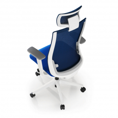 cadeira de escritorio branco azul boston malha mesh bracos regulaveis 3d apoio de cabeca 9
