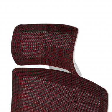 cadeira de escritorio branco vermelho boston malha mesh bracos regulaveis 3d apoio de cabeca 6
