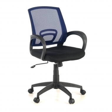 cadeira de secretaria para criancas azul canton malha mesh bracos fixos 1