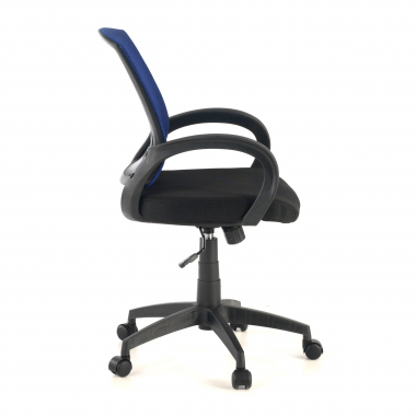 cadeira de secretaria para criancas azul canton malha mesh bracos fixos 6