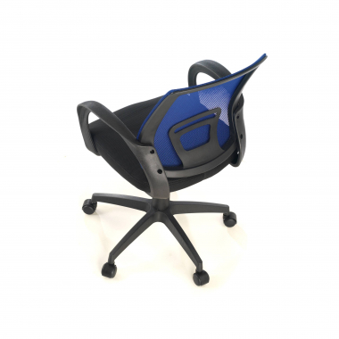 cadeira de secretaria para criancas azul canton malha mesh bracos fixos 9