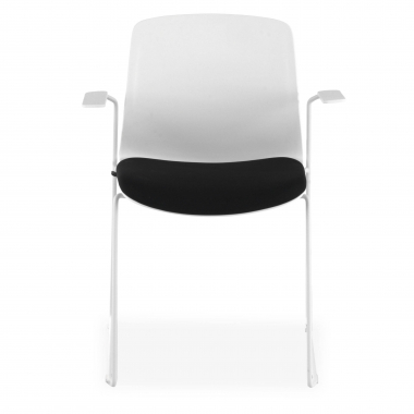cadeira sala de espera branco preto cadeira com bracos tecido bracos fixos 4
