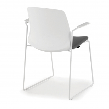 cadeira sala de espera branco cinzento cadeira com bracos tecido bracos fixos 7