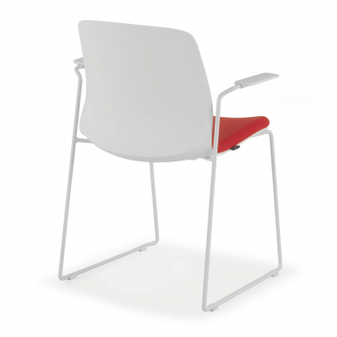 cadeira sala de espera branco vermelho cadeira com bracos tecido bracos fixos 7