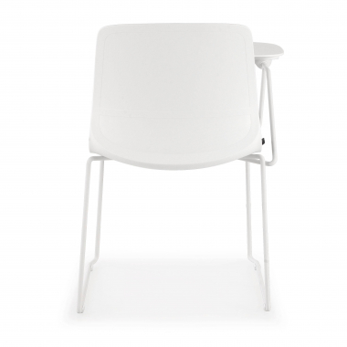 cadeira com palmatoria branco preto cadeira com mesa de escrita tecido sem bracos 6