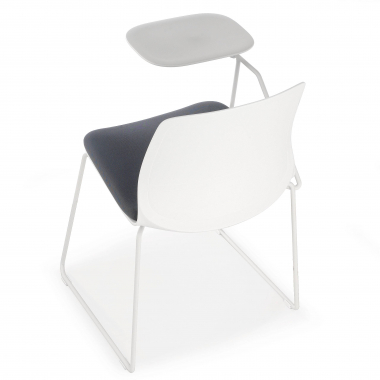 cadeira com palmatoria branco cinzento cadeira com mesa de escrita tecido sem bracos 9