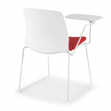 cadeira com palmatoria branco vermelho cadeira com mesa de escrita tecido sem bracos 6