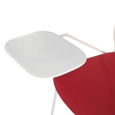 cadeira com palmatoria branco vermelho cadeira com mesa de escrita tecido sem bracos 5