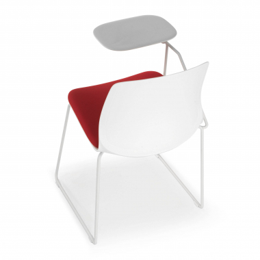 cadeira com palmatoria branco vermelho cadeira com mesa de escrita tecido sem bracos 9