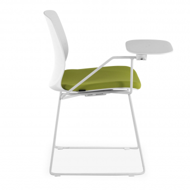 cadeira com palmatoria branco verde cadeira com mesa de escrita tecido sem bracos 4