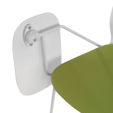cadeira com palmatoria branco verde cadeira com mesa de escrita tecido sem bracos 7