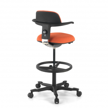 banco ergonomico laranja erghos tecido sem bracos 6