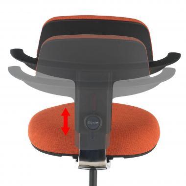 banco ergonomico laranja erghos tecido sem bracos 5