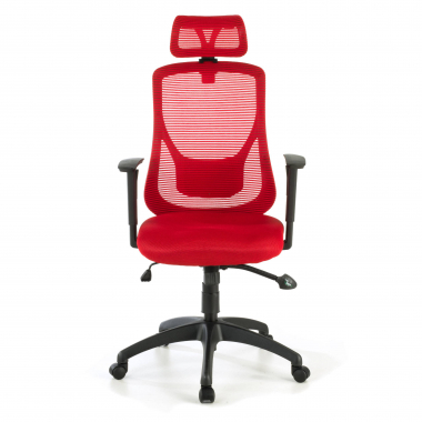 cadeira de escritorio vermelho lake malha mesh bracos regulaveis 1d apoio lombar apoio de cabeca 3