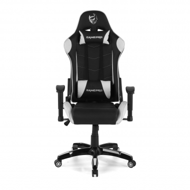 cadeira gaming branco game pro pele sintetica bracos moveis almofada lombar e cervical apoio de cabeca 4