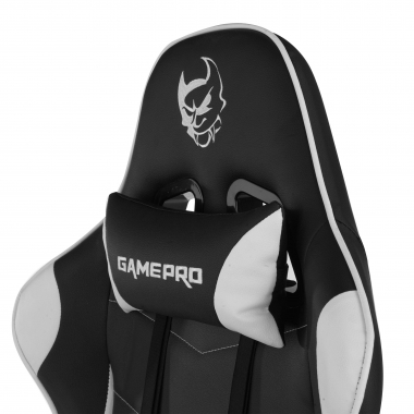 cadeira gaming branco game pro pele sintetica bracos moveis almofada lombar e cervical apoio de cabeca 6