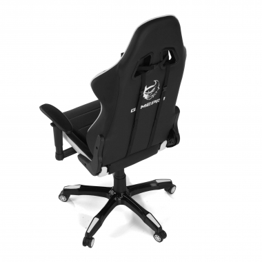 cadeira gaming branco game pro pele sintetica bracos moveis almofada lombar e cervical apoio de cabeca 7