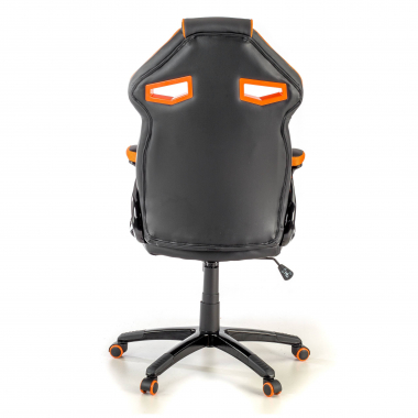 cadeira gaming laranja ecopiel pele sintetica bracos fixos 8