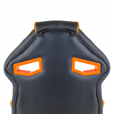 cadeira gaming laranja ecopiel pele sintetica bracos fixos 5