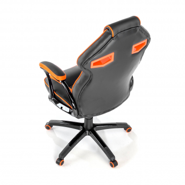 cadeira gaming laranja ecopiel pele sintetica bracos fixos 6