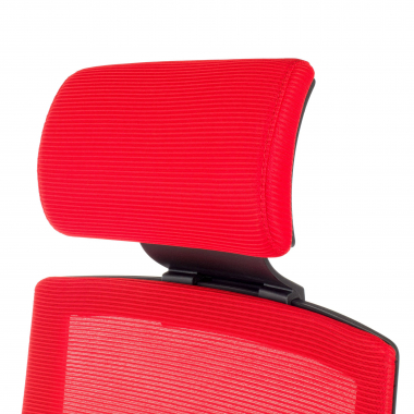 cadeira de escritorio vermelho com apoio de cabeca malha mesh bracos regulaveis 1d apoio lombar apoio de cabeca 6