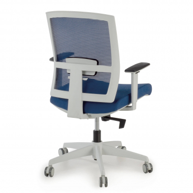 cadeira ergonomica branco azul estrutura branca malha mesh bracos regulaveis 1d apoio lombar 8