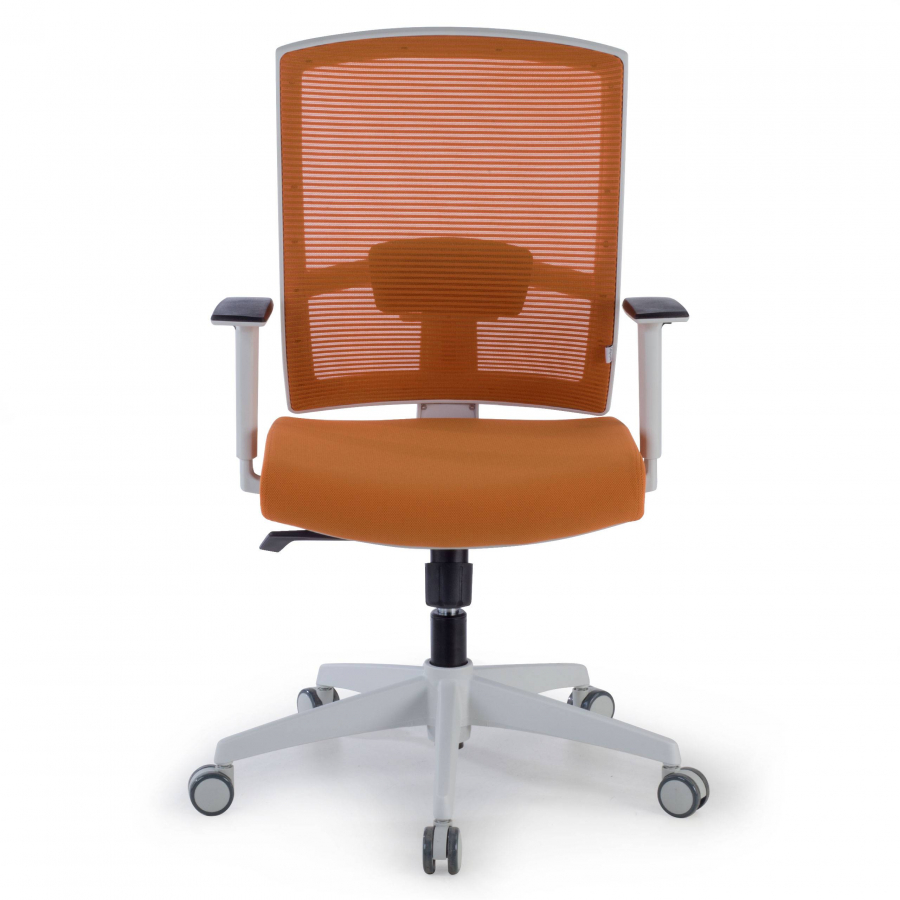 Cadeira de escritório ergonómica Akira white, mecanismo oscilante