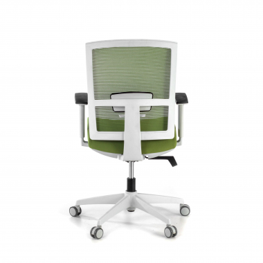 cadeira ergonomica branco verde estrutura branca malha mesh bracos regulaveis 1d apoio lombar 7