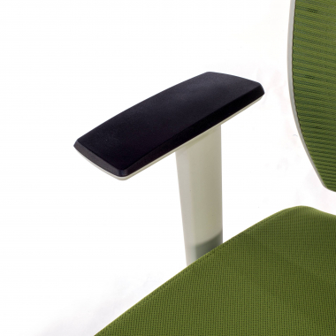 cadeira ergonomica branco verde estrutura branca malha mesh bracos regulaveis 1d apoio lombar 8
