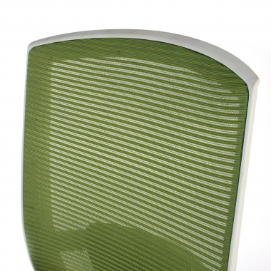 cadeira ergonomica branco verde estrutura branca malha mesh bracos regulaveis 1d apoio lombar 6