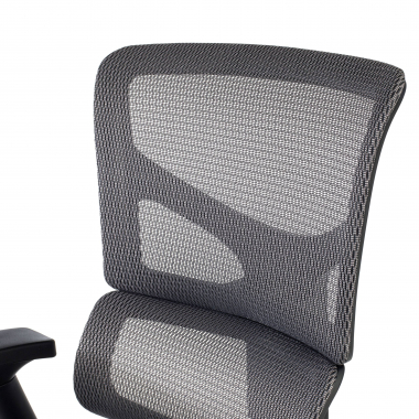 cadeira ergonomica cinza next2 sem reposacabecas malha mesh bracos regulaveis 4d apoio lombar duplo 6